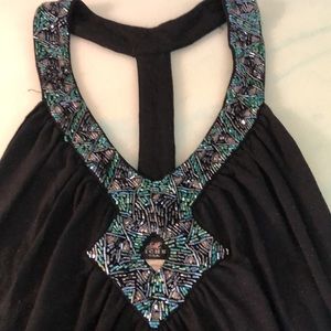 Black Sequin Halter